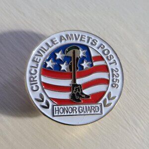 Circleville OH Amvets Honor Guard Lapel Jacket Pin